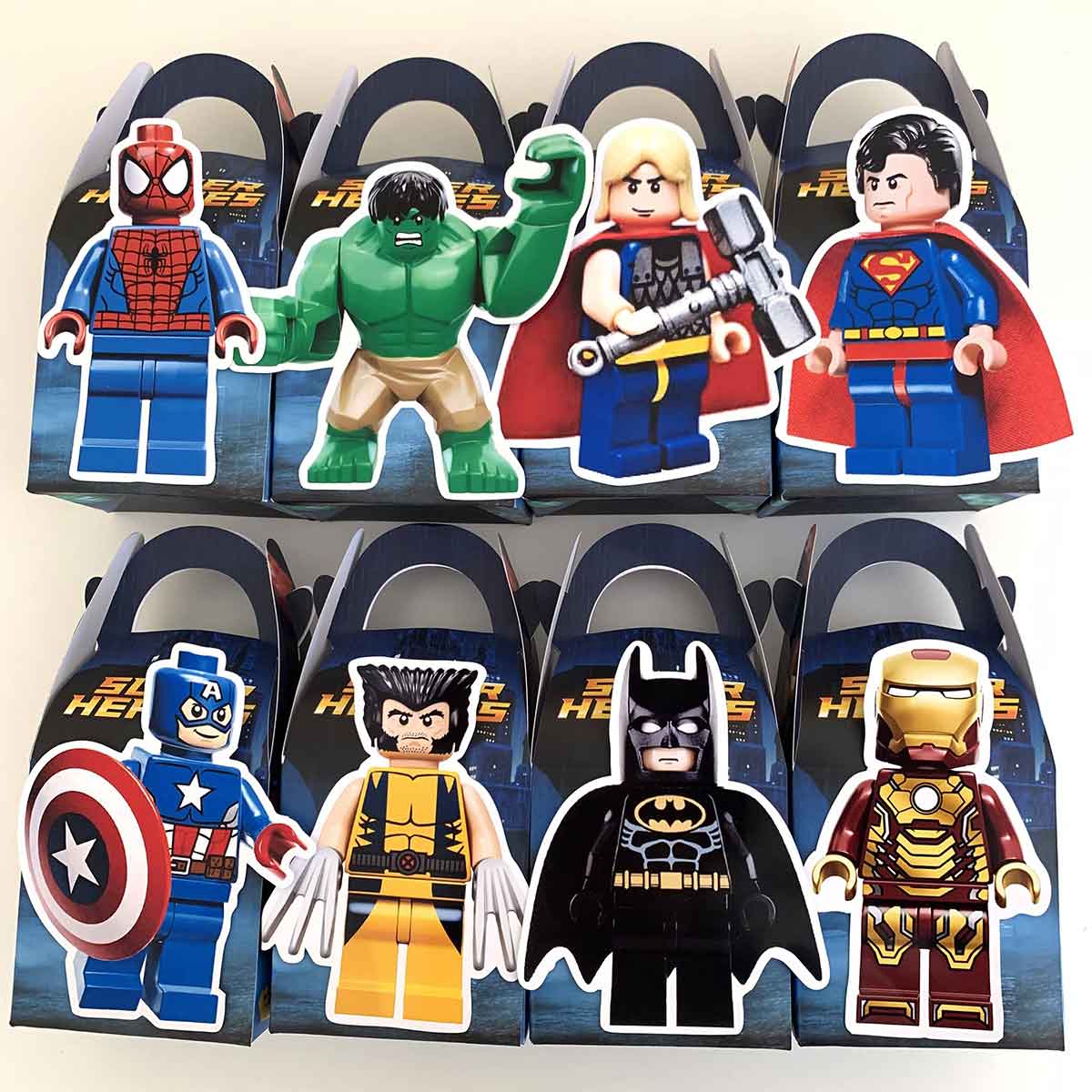 Lego Superhero Lolly Box - 8 boxes - Tic Tac Top