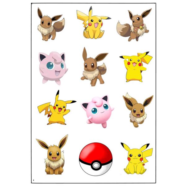 Pokemon Pikachu Cartoon Birthday Banner Bunting Toppers Balloon