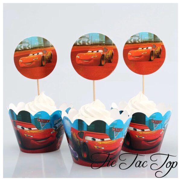 Disney Cars Cupcake Wrappers + Toppers