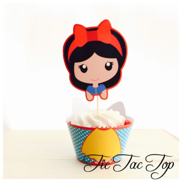 Disney Princess Snow White Cupcake Wrappers + SUPER BIG Toppers