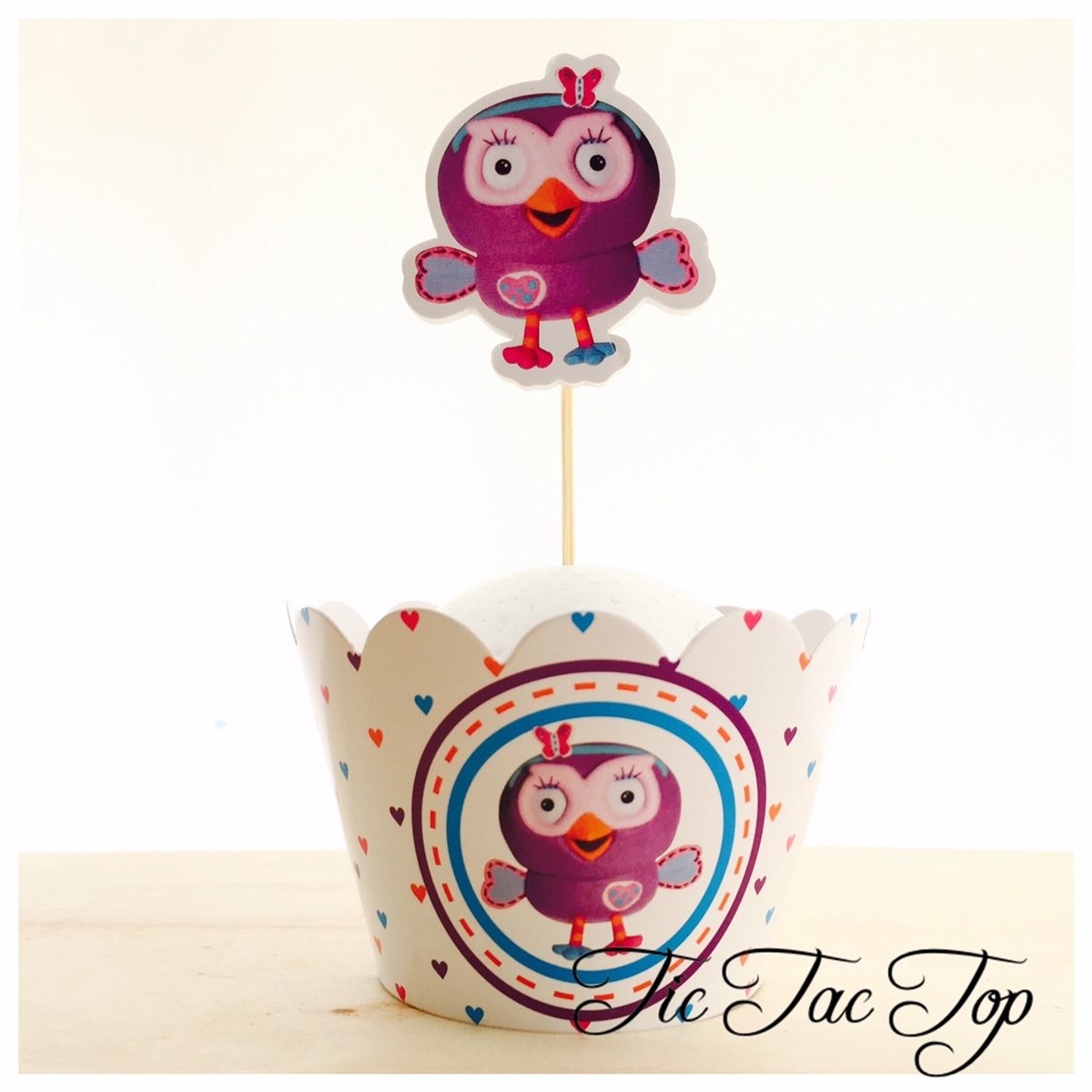 Giggle & Hoot & Hootabelle Cupcake Wrappers + Toppers