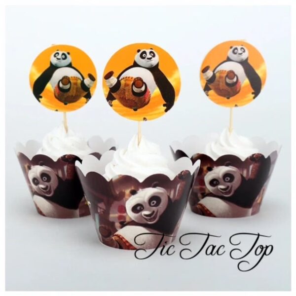 Kung Fu Panda Cupcake Wrappers + Toppers
