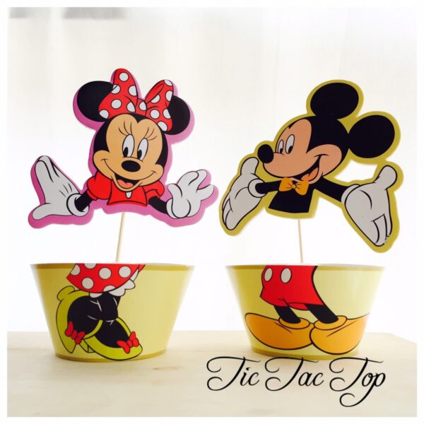 Mickey & Minnie Special Edition Cupcake Wrappers + Toppers (Super Large)