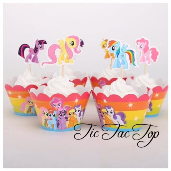 My Little Pony Cupcake Wrappers + Toppers