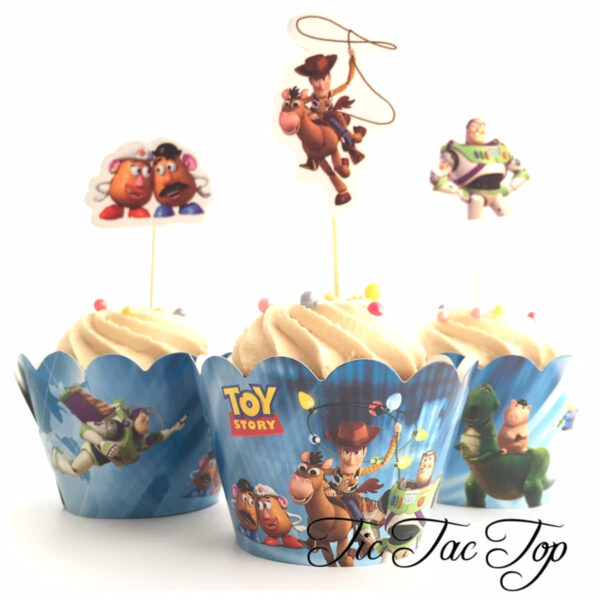 Toy Story Cupcake Wrappers + Toppers